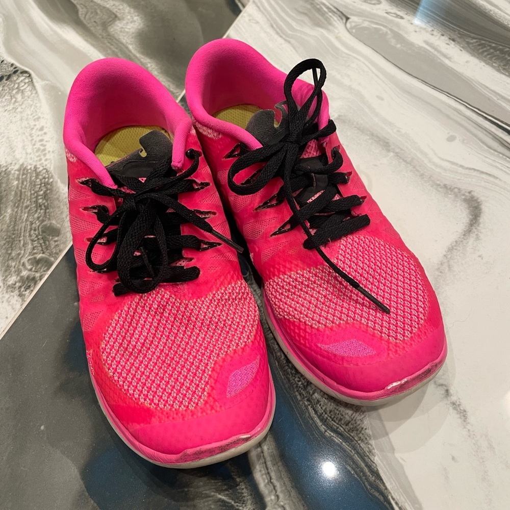 Pink Nike shoes